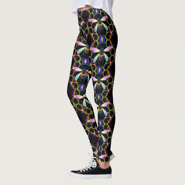 Leggings Neon Electric Honeycomb Bee (Izquierda)