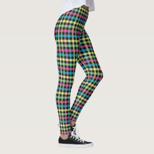Leggings Neon Gingham