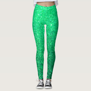 Leggings Neon Green Purpurina Sparkly Colorly Girly