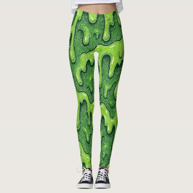 Leggings Neon Green Slime Drin (Anverso)