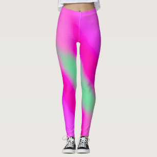 Leggings Neon Hot Pink Bubblegum Jade Green