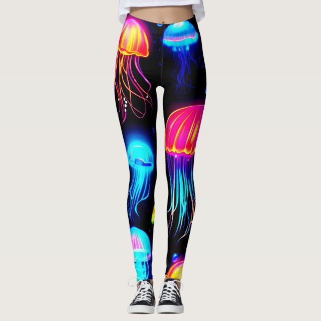 Leggings Neon Jellyfish Dreamscape (Anverso)