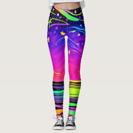 Leggings Neon Night Beachscape