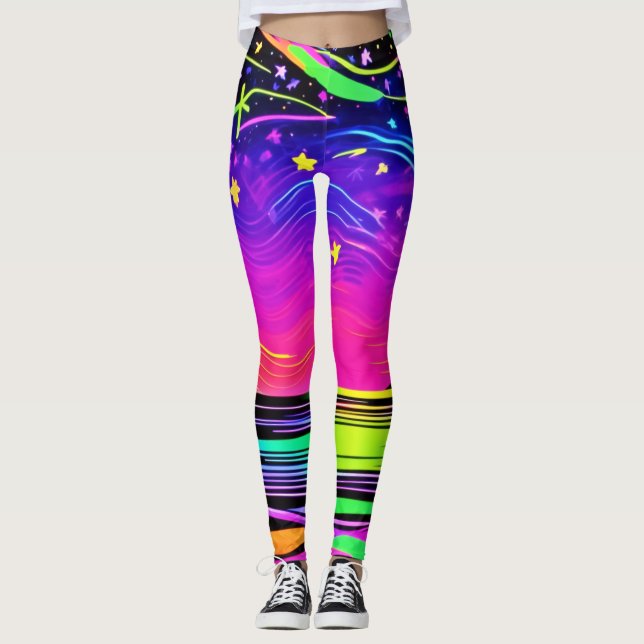 Leggings Neon Night Beachscape (Anverso)