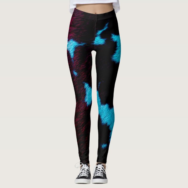 Leggings Neon Noir Cow (Anverso)