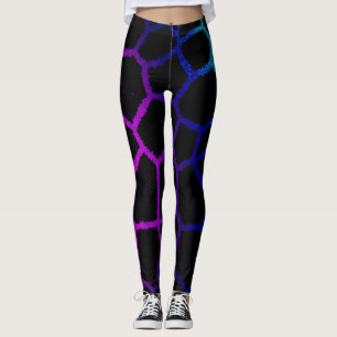 Leggings Neon Noir Giraffe