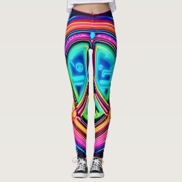 Leggings Neon Peace Mandala