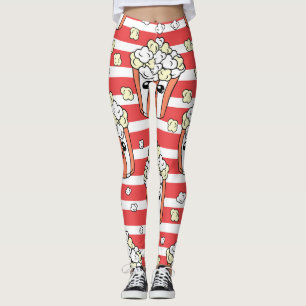 Leggings Neon Popcorn Kids Pattern