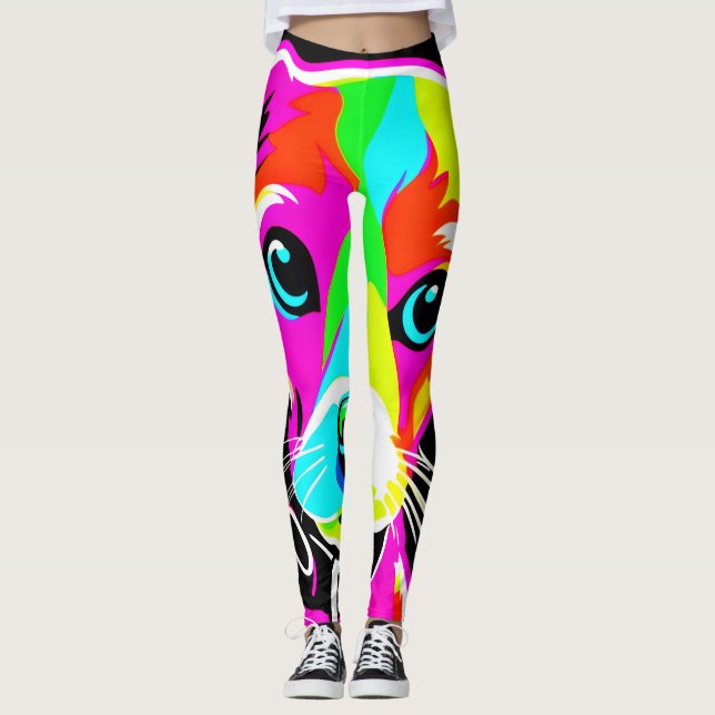 Leggings Neon Puppy Pop Art (Anverso)