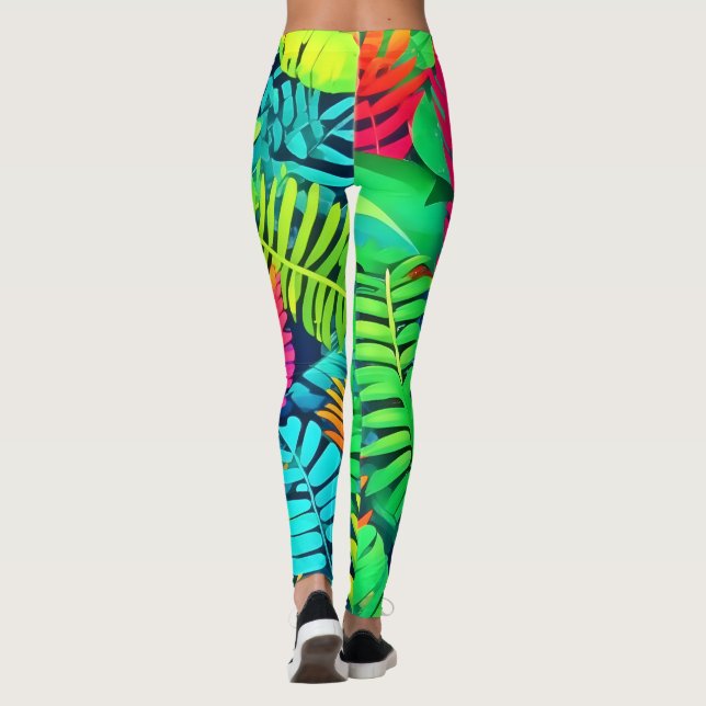 Leggings Neon Rainforest Fantasy (Reverso)