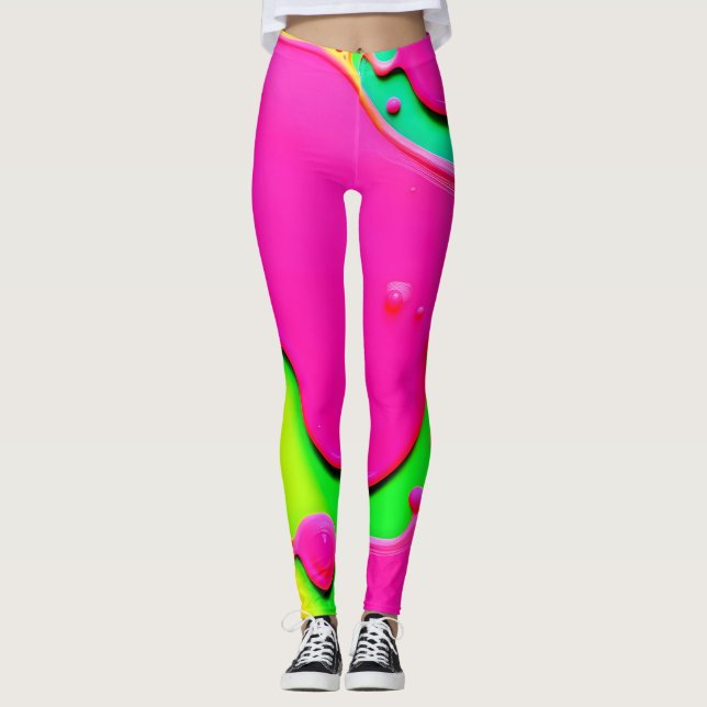 Leggings Neon Resumen Sueños Líquidos (Anverso)