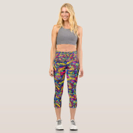 Leggings Neon Rewind Capri de los años 80