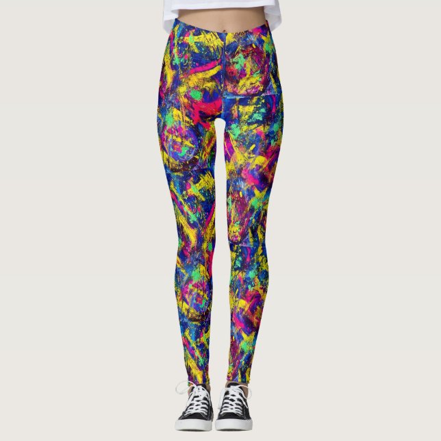 Leggings Neon Rewind de los años 80 (Anverso)