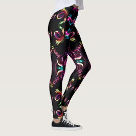 Leggings Neon Starburst Kaleidoscope