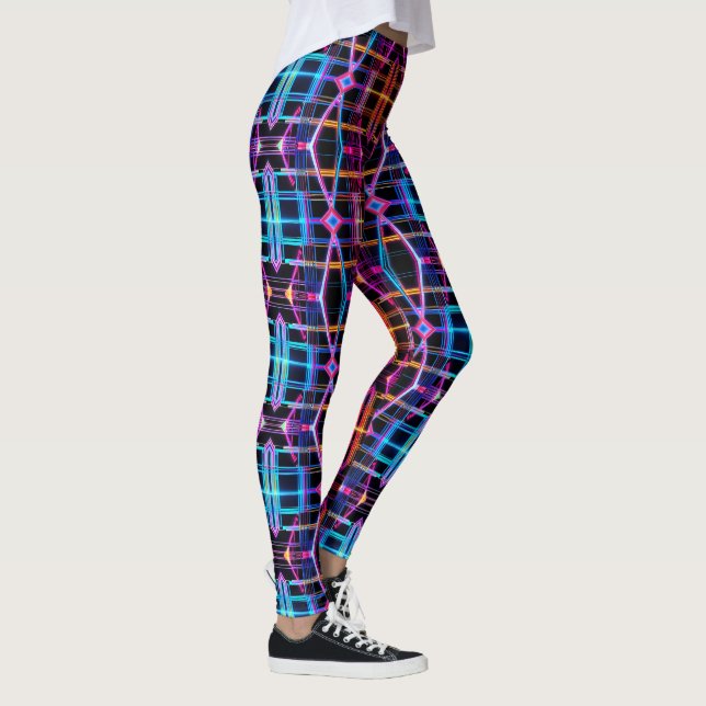 Leggings Neon Starburst Kaleidoscope (Derecha)