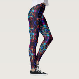 Leggings Neon Starburst Kaleidoscope