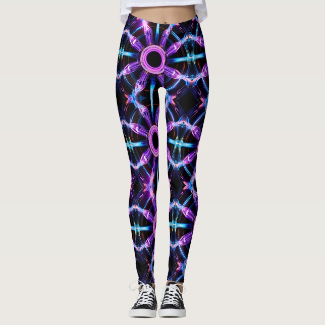 Leggings Neon Starburst Kaleidoscope (Anverso)