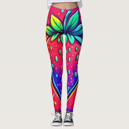 Leggings Neon Strawberry Pop