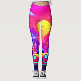 Leggings Neon Sunset City Drive