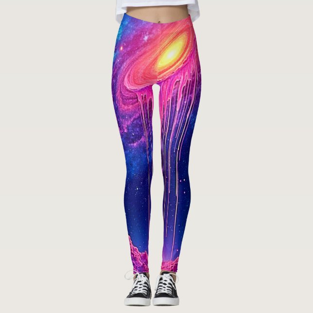 Leggings Neon Universe: Dripping Starlight (Anverso)