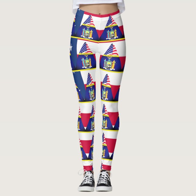 Leggings New York Patriotic Flag Fun (Anverso)