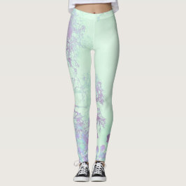 Leggings Niebla de hoja ancha de lavanda