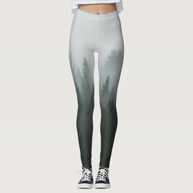 Leggings Niebla otoñal del bosque de montaña Misty (Anverso)