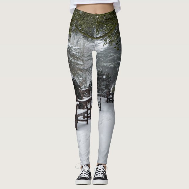 Leggings Nieve de invierno en el parque (Anverso)