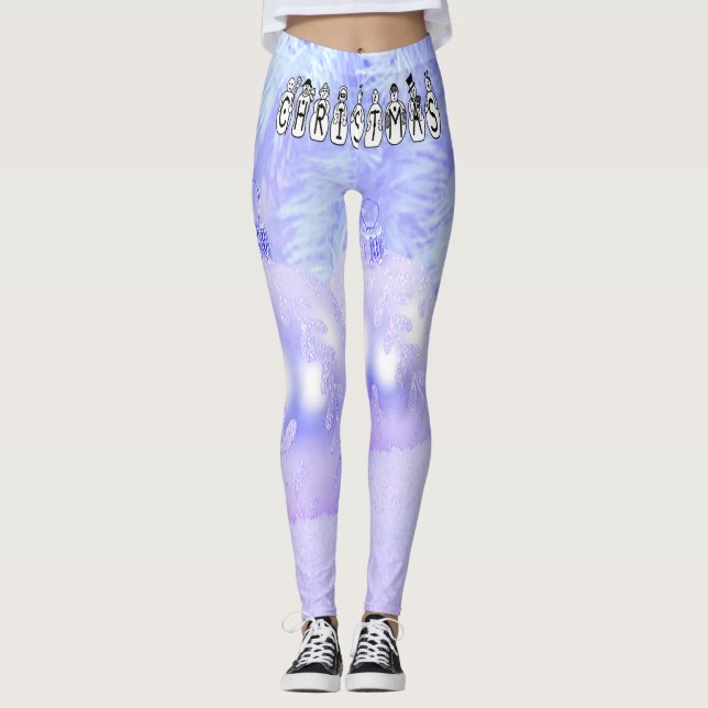 Leggings Nieve de navidad amarga fuente de gente, Nieve de  (Anverso)