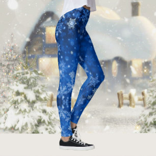 Leggings Nieve Medianoche Blue Sky Snowflakes