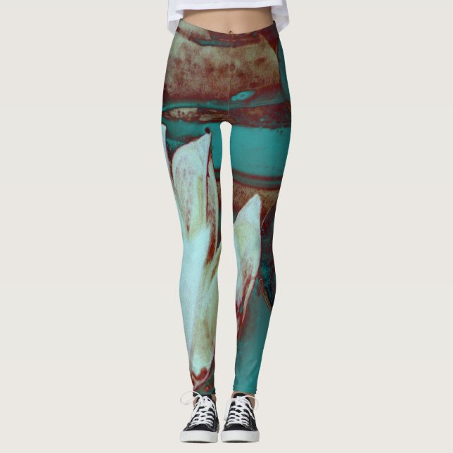 Leggings Nilo de agua artificial en rojo y azul (Anverso)