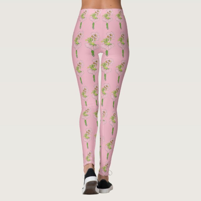 Leggings Niños de flores cortas Rosa de Briar Rosa Funny (Reverso)
