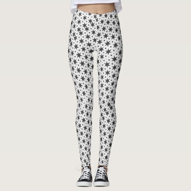 Leggings Nir Starry Stars Pattern Leggms,  Psydefx æ (Anverso)