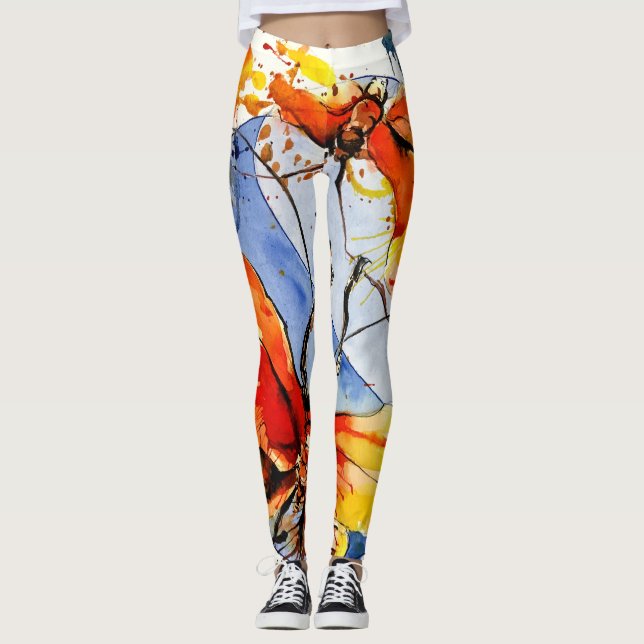 Leggings No. 1 de Papillons de las polainas de la yoga (Anverso)