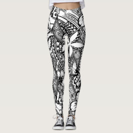 Leggings No es siempre tatuajes polinesios negros o blancos