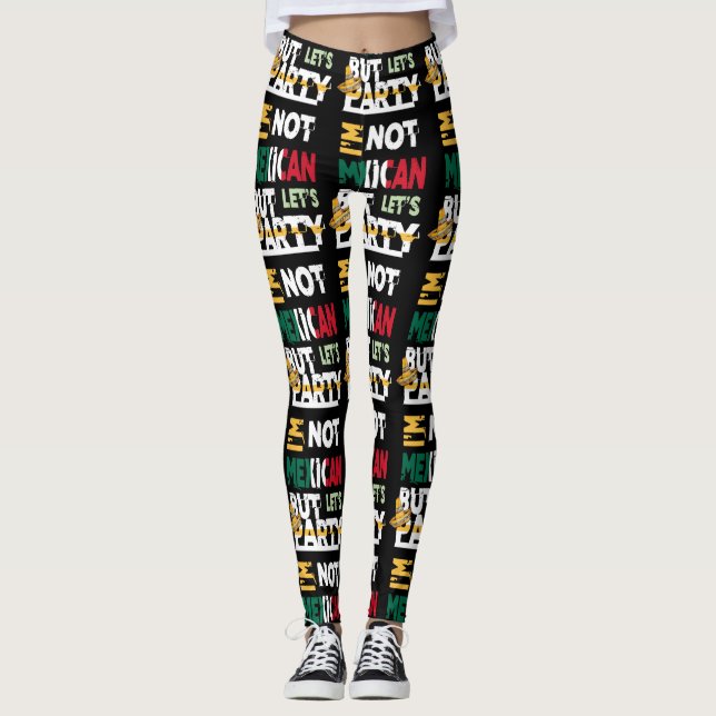 Leggings No soy mexicano, sino el Fiesta Cinco de Mayo (Anverso)