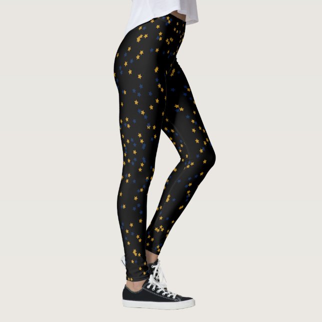 Leggings Noche casual fuera Estrellas de Oro Azul (Derecha)