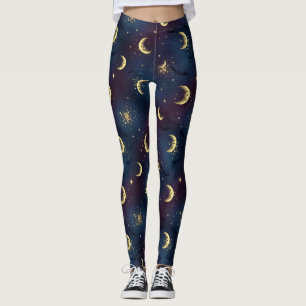 Leggings Noche Celestial de Halloween con Bokeh - Luna Míst