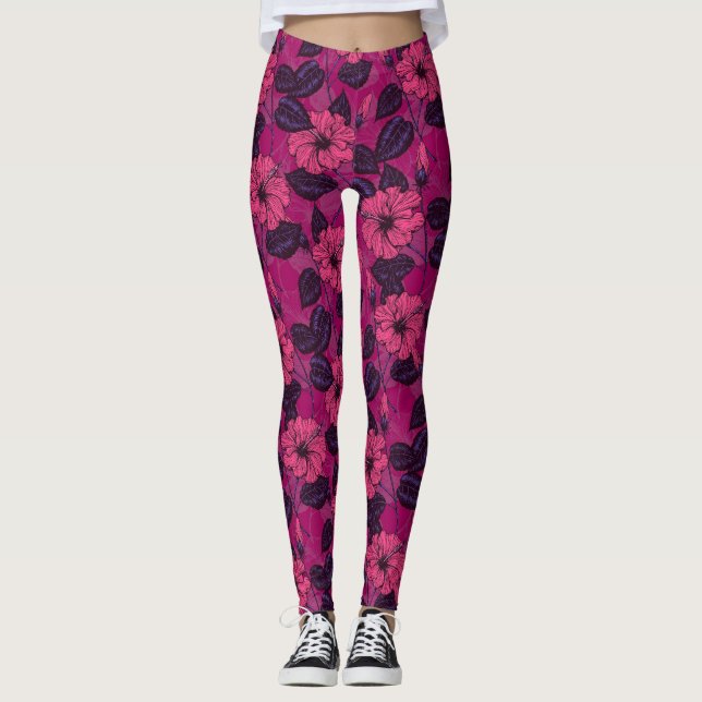 Leggings Noche de Hibiscus (Anverso)