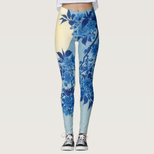 Leggings Noche de la luna Árbol azul luna