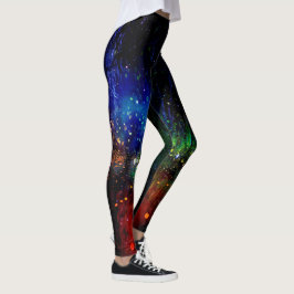 Leggings Noche de luciérnagas coloridas