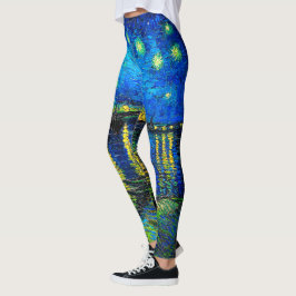 Leggings Noche estrellada sobre el Ródano por Vincent Van G
