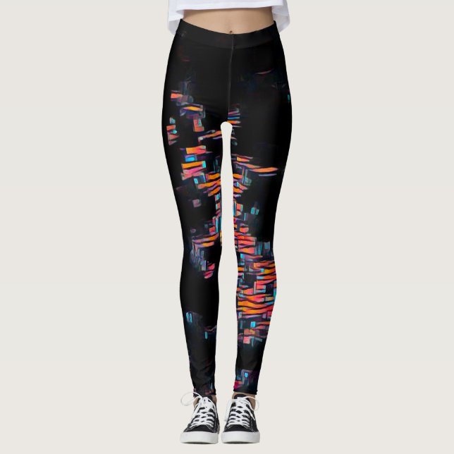 Leggings Nocturna Amor Abstracto Leyendas (Anverso)
