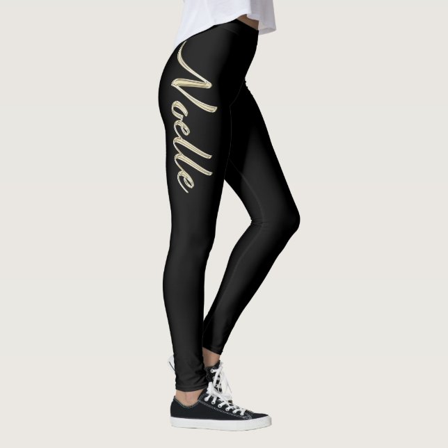 Leggings Noelle white gold Handwriting Hose (Derecha)