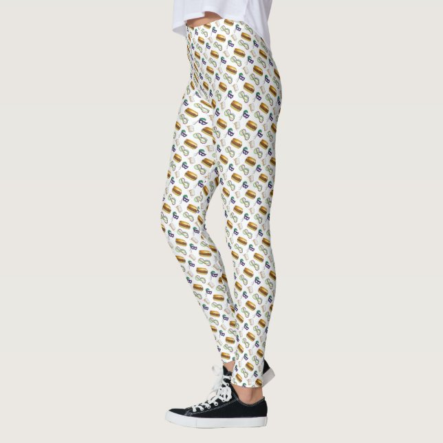 Leggings NOLA Nueva Orleans Louisiana Mardi Gras Gran Fácil (Izquierda)