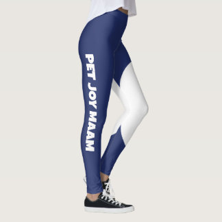 Leggings Nombre de mamá de gato personalizado Navy Blue Bla