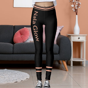 Leggings Nombre de mamá del gato Mascota de rayas negras pe