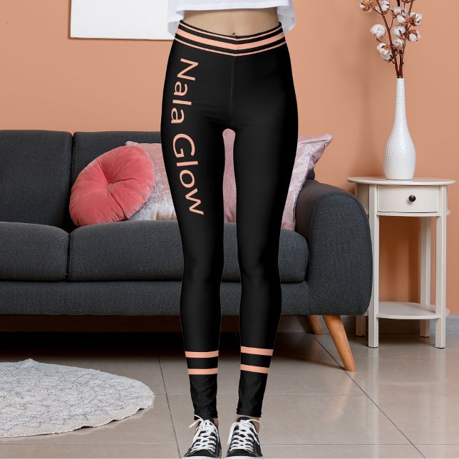 Leggings Nombre de mamá del gato Mascota de rayas negras pe (Subido por el creador)
