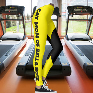 Leggings Nombre de mascota personalizado gato moderno amari