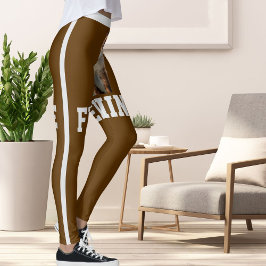 Leggings Nombre de oro personalizado foto de Mascota de gat